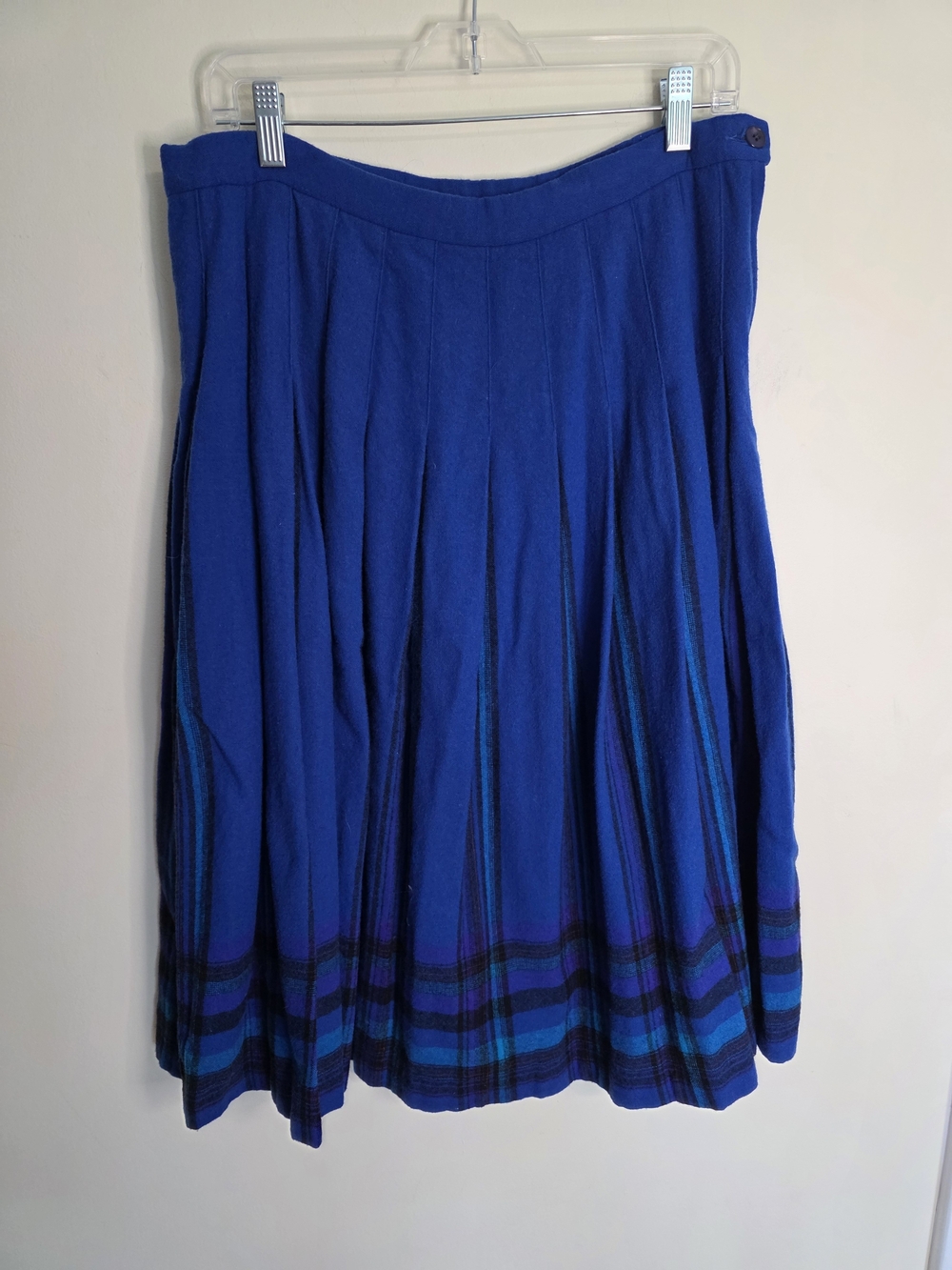 Pendleton Royal Blue Pleated A-Line Skirt